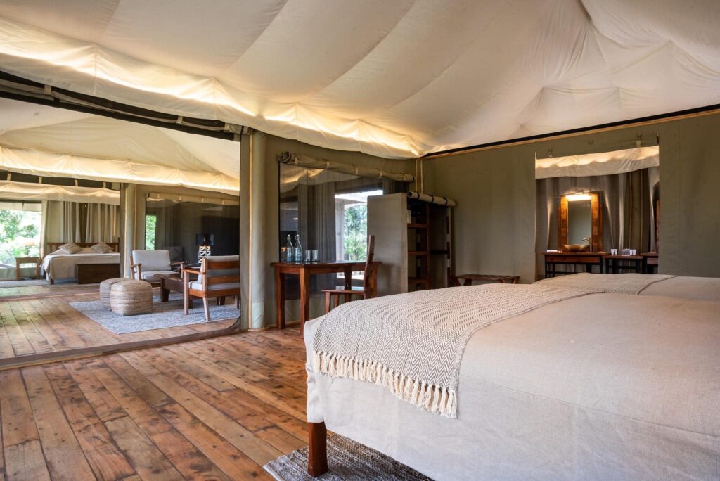 family tent for Ilkeliani Camp Masai Mara