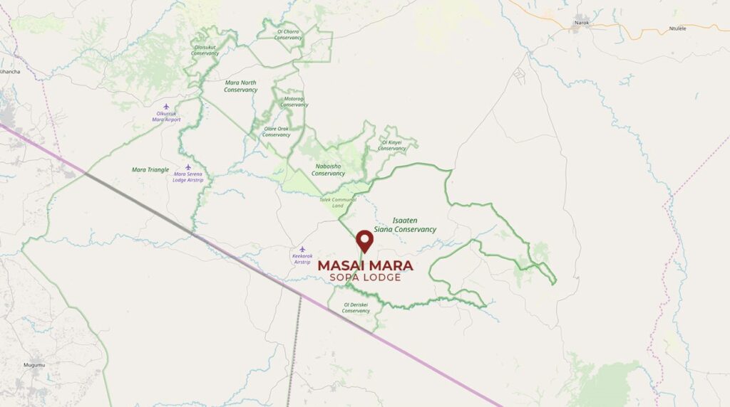 map of Masai Mara Sopa Lodge