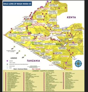 Serengeti Map Twinkle Stars Tours Serengeti Map Displaying The Main Serengeti National Park Other National Parks Hotels Camps And Lodges 289x300