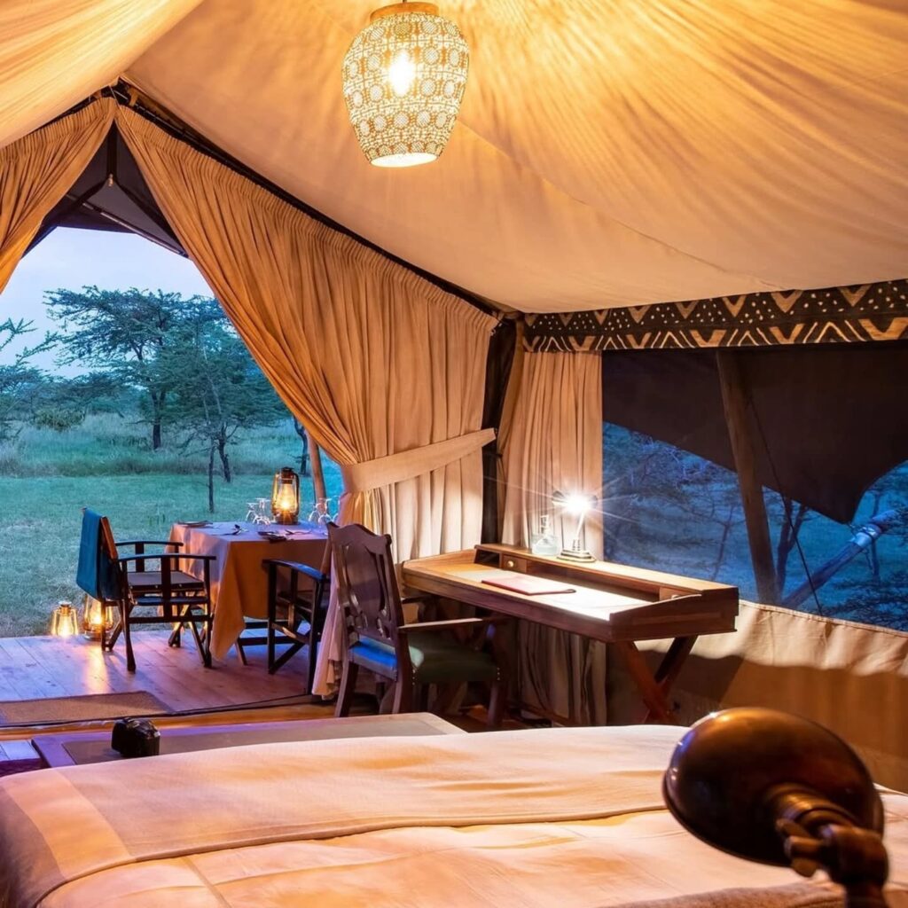 A Luxury Tent for Masai Mara Camp kenya