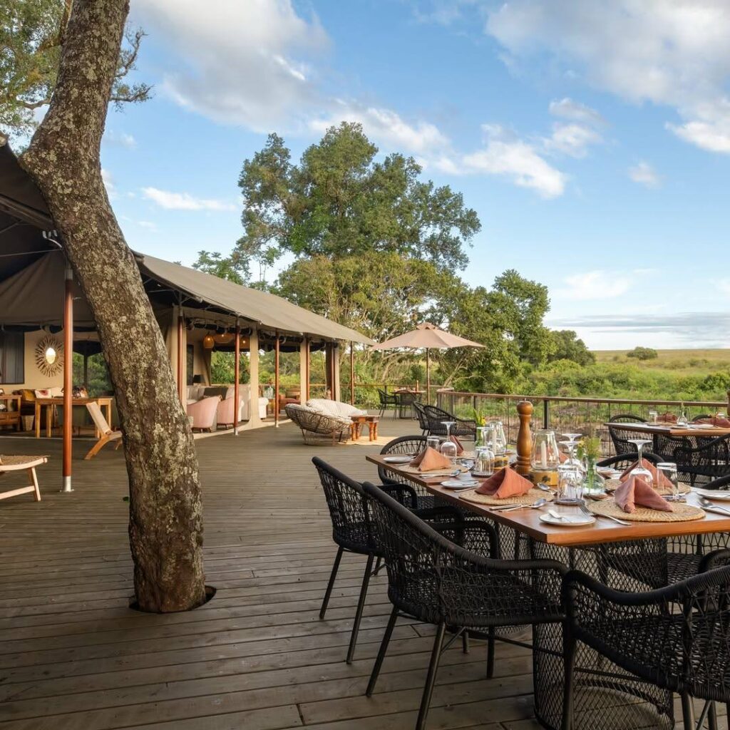 a view of Rekero Camp in Masai Mara kenya