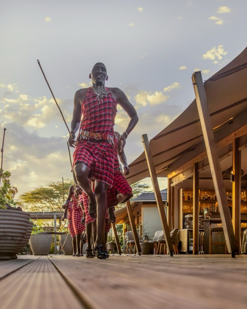 cultural dances at JW Marriott Masai Mara Lodge