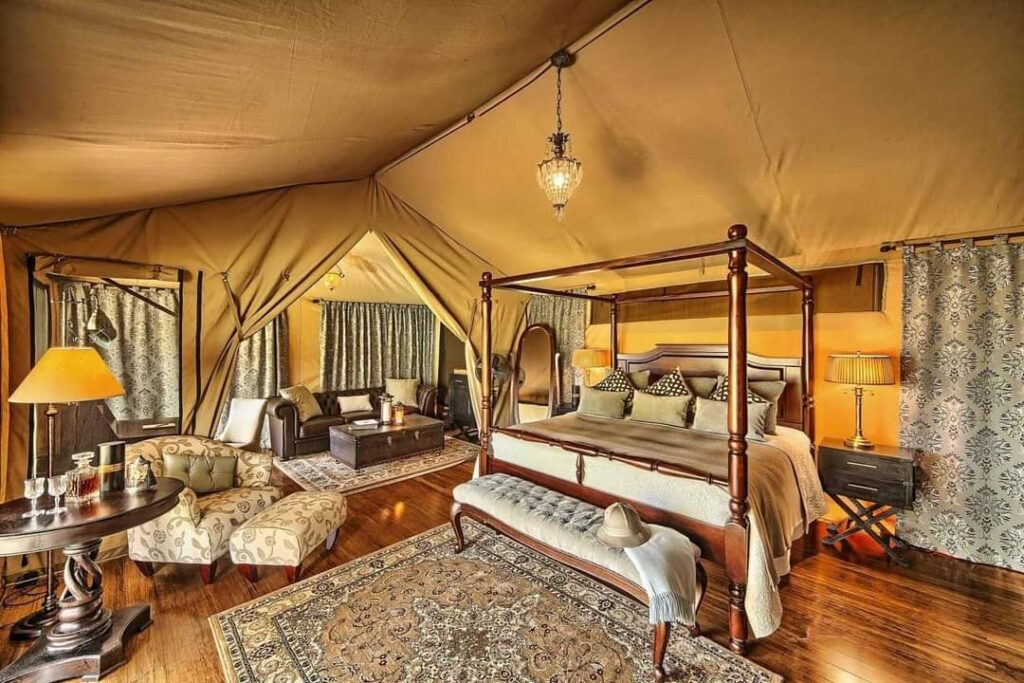 family tent view of Elewana Sand River Masai Mara