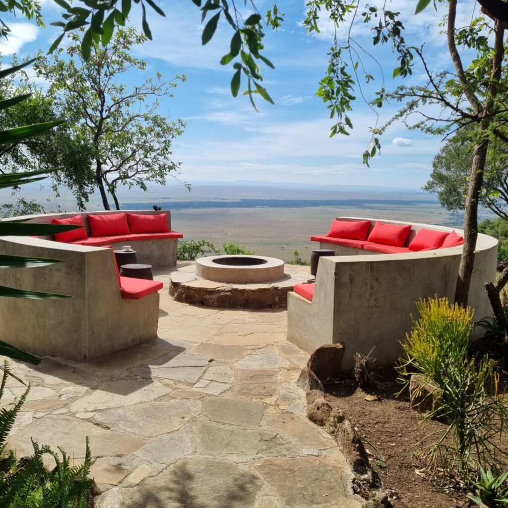 fireplace of Kilima Camp Masai Mara