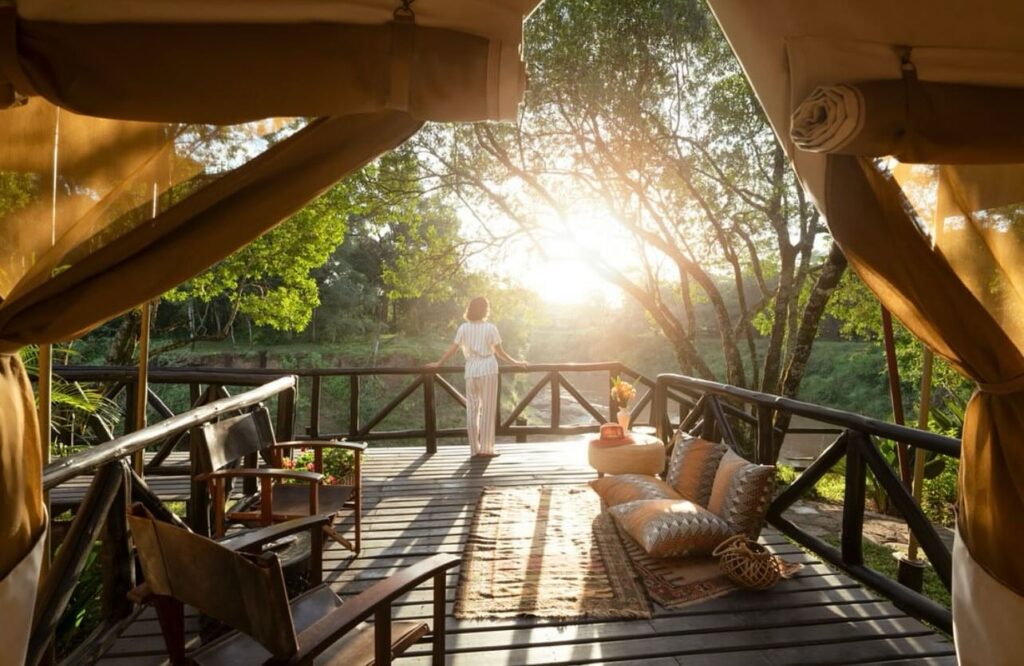 golden sunrise over the mara at Fairmont Mara Safari Club