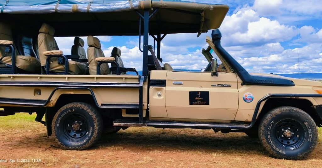 safari vehicle ready for game drives at Masai mara