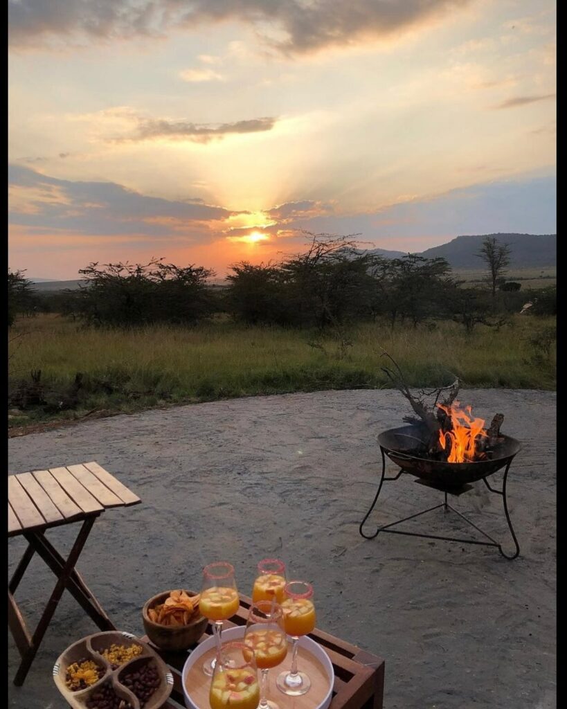 sundowner at Alama camp mara