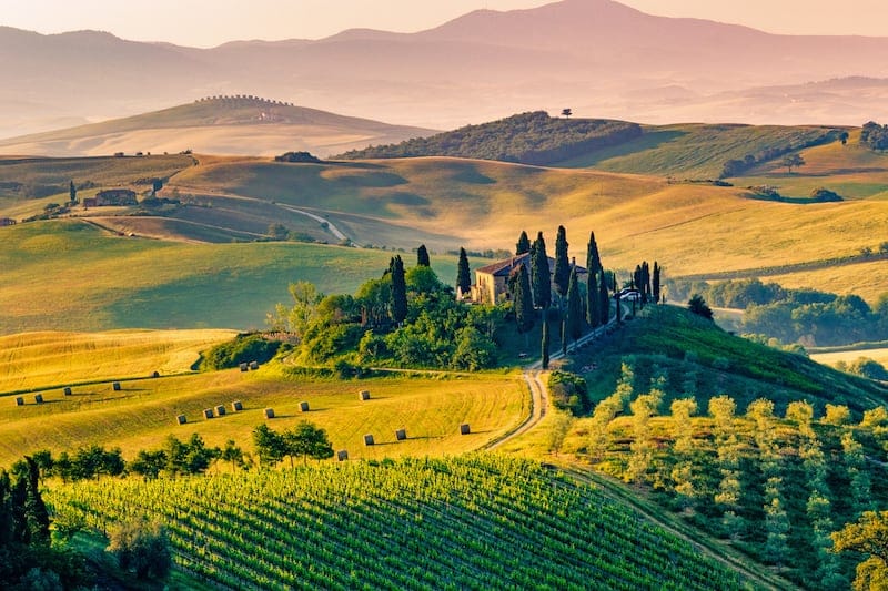 Val d’Orcia valley in Tuscany