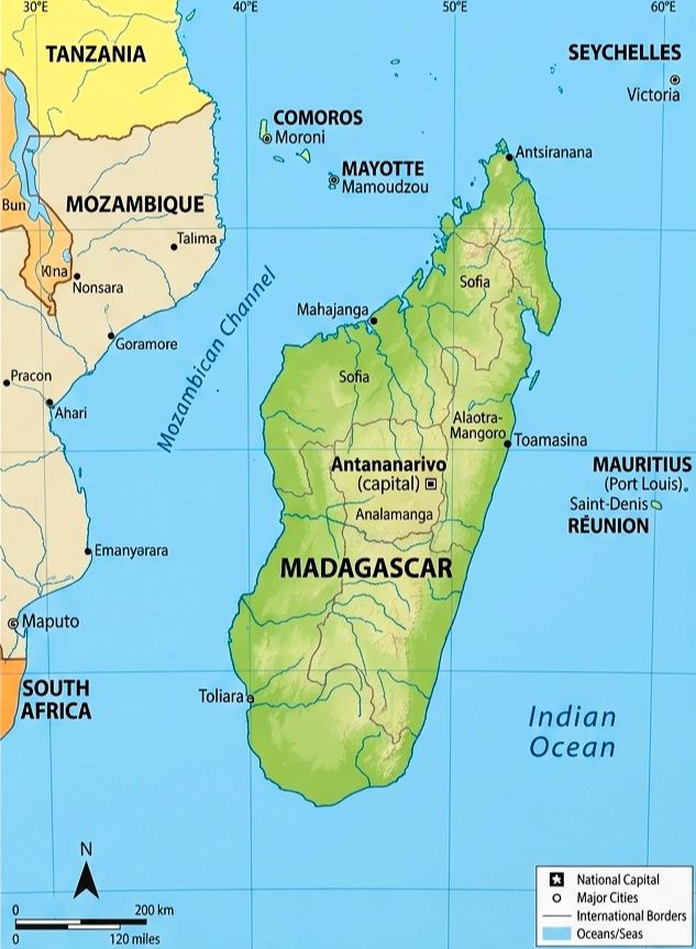 map of Madagascar