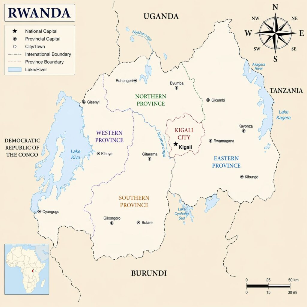 map of Rwanda