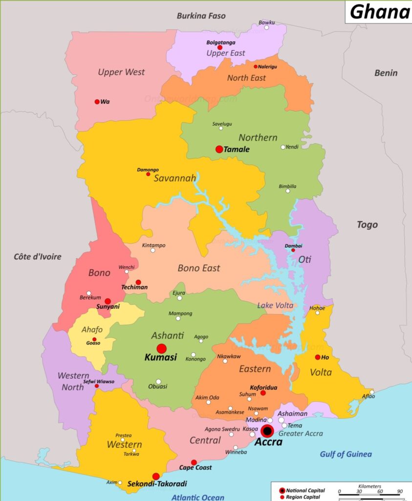 map of ghana