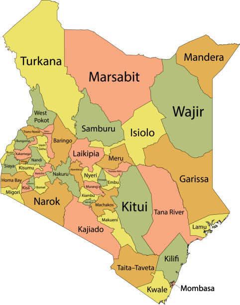 map of kenya and the 47 counties in kenya
