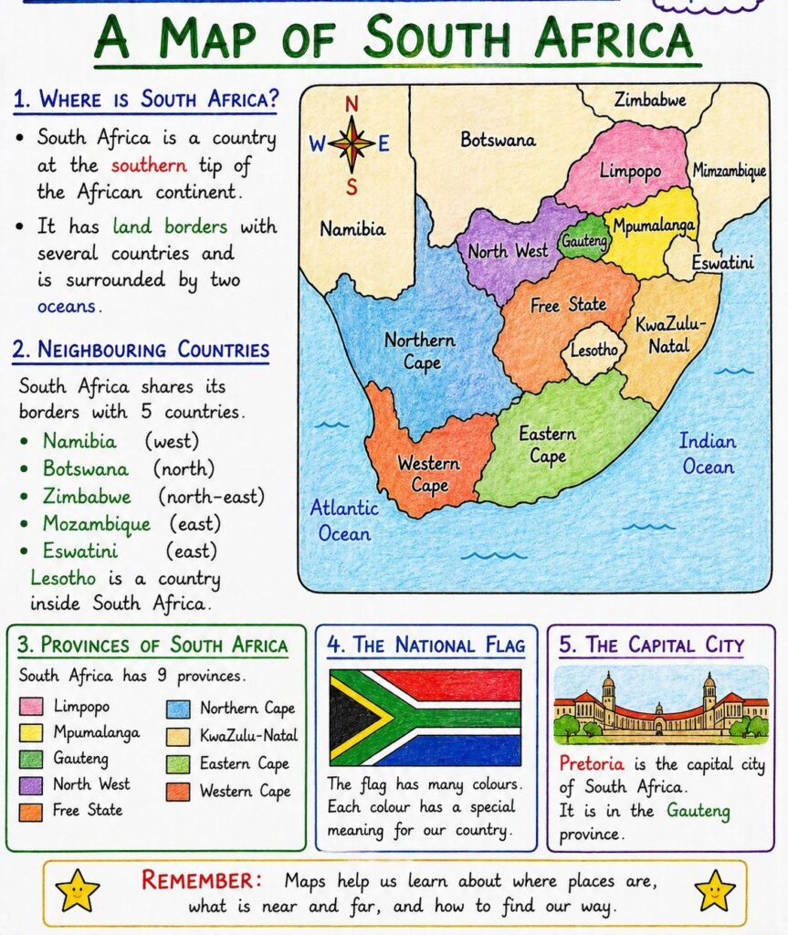map of south africa showing places to go and why its one of the best african countries to visit
