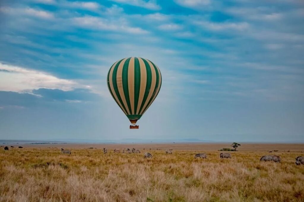 hot air ballon safari at Zebra Plains Mara Camp