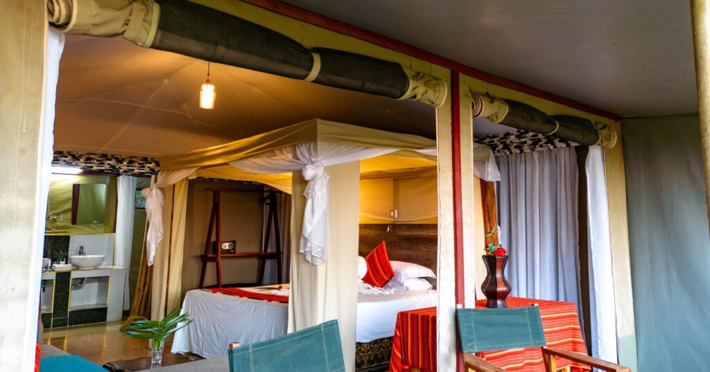 inside one of the Zebra Plains Mara Camps