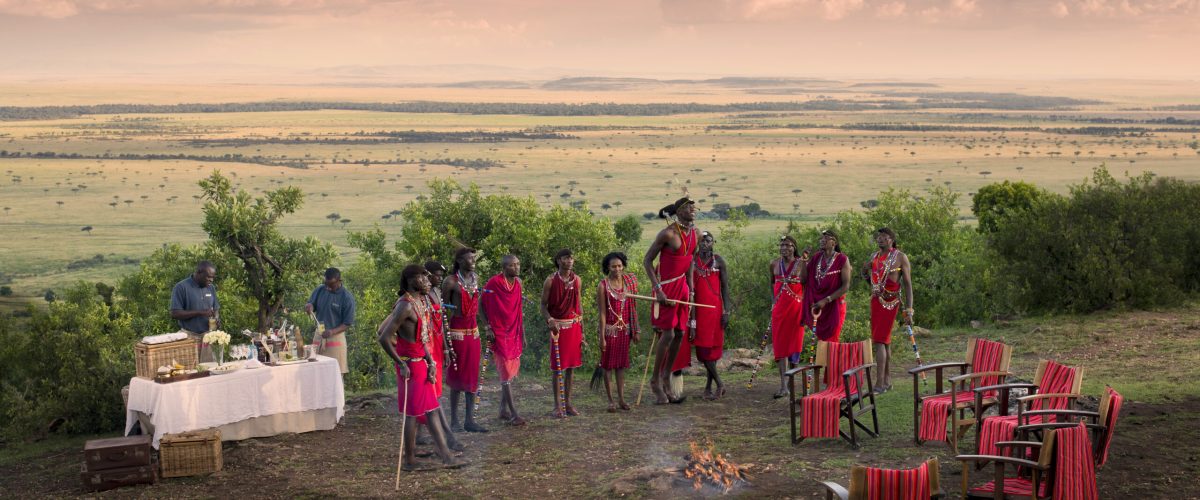 Maasai dance at Bateleur Camp Masai Mara - book Kenya family safari with Twinkle Star Tours